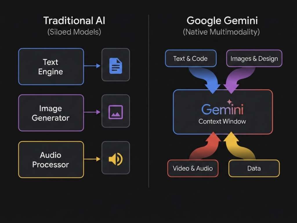 Multimodal Gemini AI models process text, code, images, audio and video in one model
