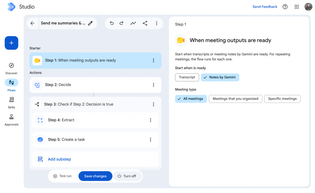 Google Workspace Studio: building a no-code Gemini agent